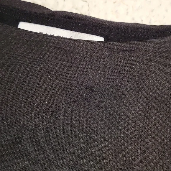 Bailey 44 Mini Layered Sheath Dress Long Sleeves Vegan Leather / Sz S / Black - Picture 16 of 16